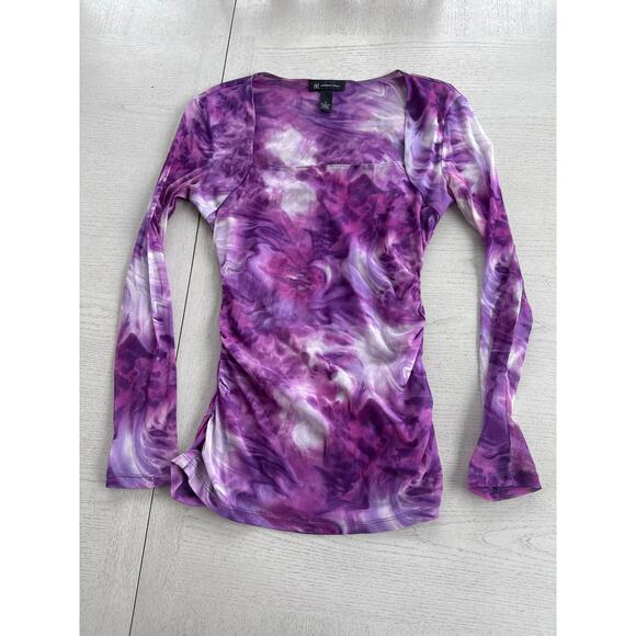 INC Y2k Vintage Sheer Trashy Bimbocore Barbiecore Long Sleeve Top (N) - Picture 1 of 6